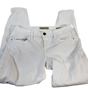 Guess Jeans White Britney Cropped Denim Jeans